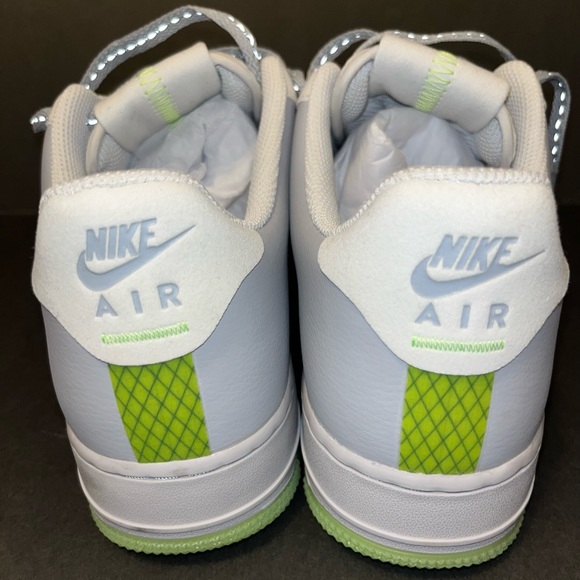 **SOLD**Nike Air Force 1 'Ghost Green' VOLT SWOOSH Wolf Grey Sneaker, Size 8.5M - Picture 9 of 9